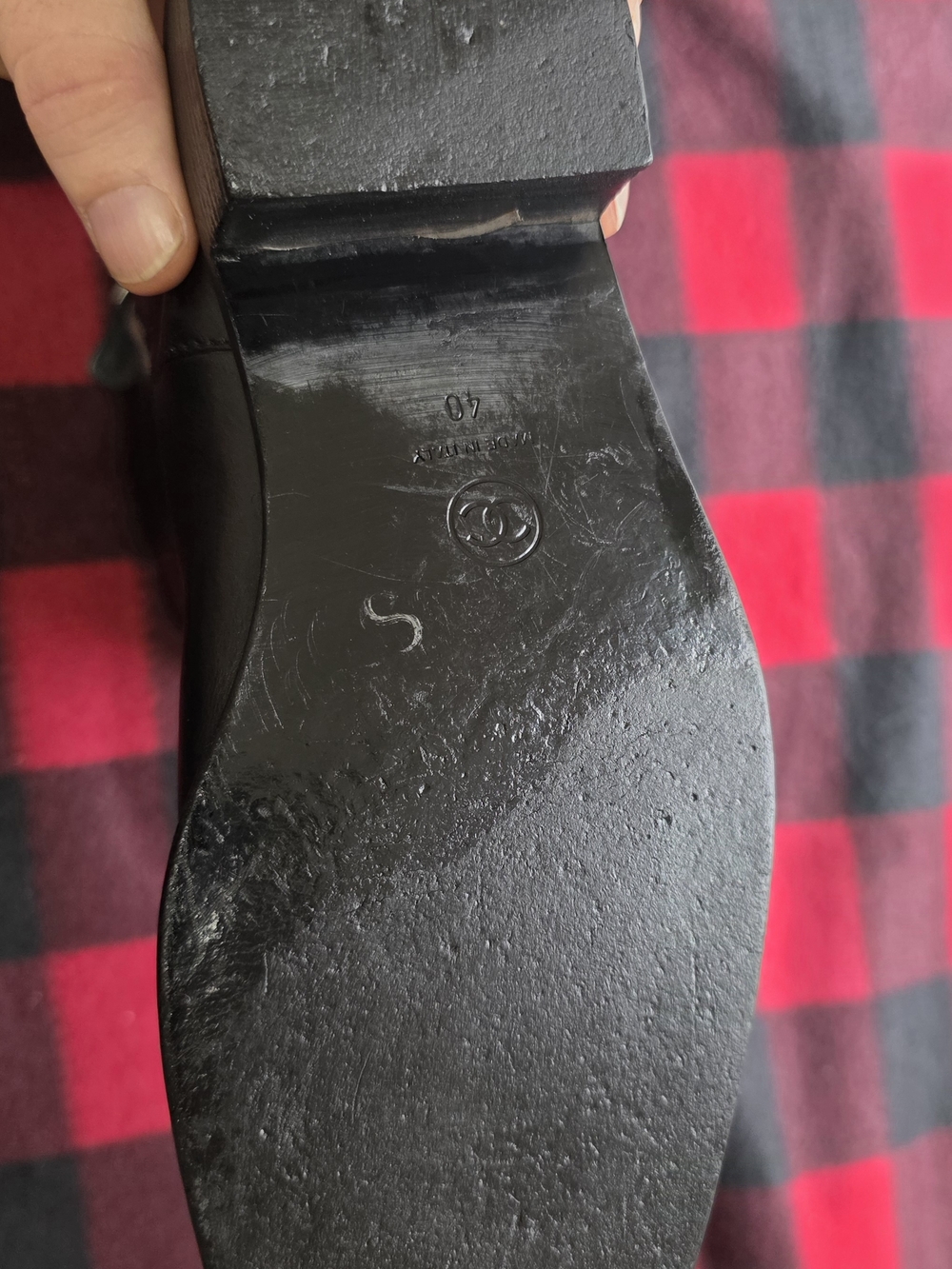 Authentic Chanel Black Leather Logo Buckle Biker Moto Boots EU 40 US 9 - 9.5 - Picture 10 of 14